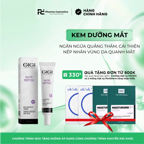 GIGI NUTRI PEPTIDE EYE CONTOUR CREAM / KEM DƯỠNG MẮT NGĂN NGỪA QUẦNG THÂM, CẢI THIỆN NẾP NHĂN VÙNG DA QUANH MẮT  