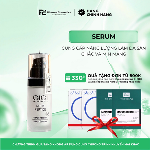 GIGI NUTRI PEPTIDE VITALITY SERUM / SERUM CUNG CẤP NĂNG LƯỢNG LÀM DA SĂN CHẮC VÀ MỊN MÀNG 30ml