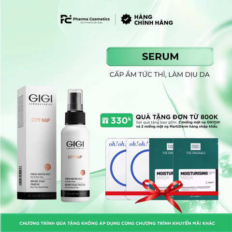 GIGI CITY NAP FRESH WATER MIST / SERUM DẠNG XỊT CẤP ẨM TỨC THÌ, LÀM DỊU DA 