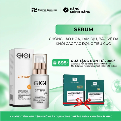 GIGI CITY NAP URBAN SERUM / SERUM CHỐNG LÃO HOÁ, LÀM DỊU, BẢO VỆ DA KHỎI CÁC TÁC ĐỘNG TIÊU CỰC 