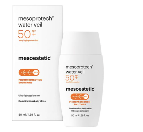 Mesoestetic Mesoprotech Light Water Antiaging Veil 50+: Kem Chống Nắng Cấp Ẩm & Trẻ Hóa Toàn Diện