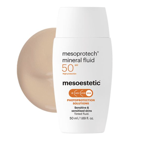 Mesoestetic Mesoprotech Mineral Matte Antiaging Fluid 50+: Kem Chống Nắng Vật Lý Cho Da Nhạy Cảm & Sau Điều Trị