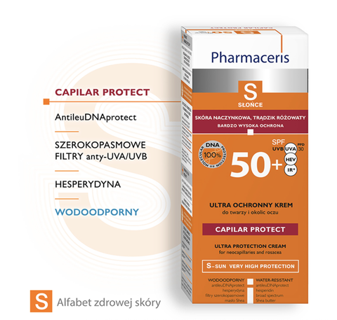Pharmaceris S Capilar Protect SPF 50+: Kem Chống Nắng Ultra Cho Da Mao Mạch & Trứng Cá Đỏ