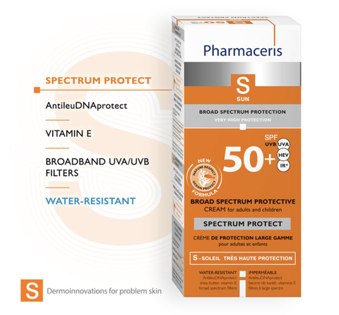 Pharmaceris S Spectrum Protect SPF 50+: Kem Chống Nắng Phổ Rộng Toàn Diện Cho Da Nhạy Cảm & Trẻ Em