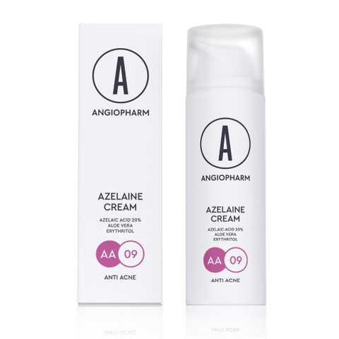 ANGIOPHARM Azelaine Cream 20% 50ml – Kem Azelaic Acid hỗ trợ giảm mụn, dầu và thâm sau mụn