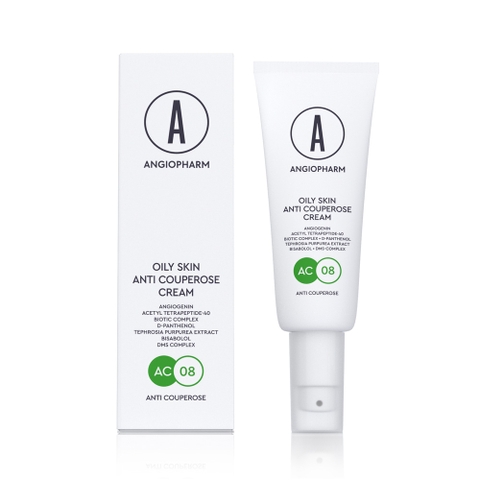 ANGIOPHARM Oily Skin Anti Couperose Cream 50ml – Kem dưỡng hỗ trợ da dầu nhạy cảm và dễ đỏ