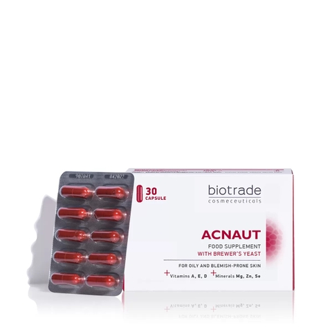 BIOTRADE ACNAUT FOOD SUPPLEMENT 30 CAPSULES / VIÊN UỐNG TRỊ MỤN