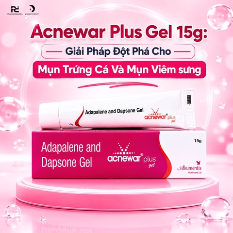 Acnewar Plus Gel 15g: Giải Pháp Đột Phá Cho Mụn Trứng Cá Và Mụn Viêm sưng