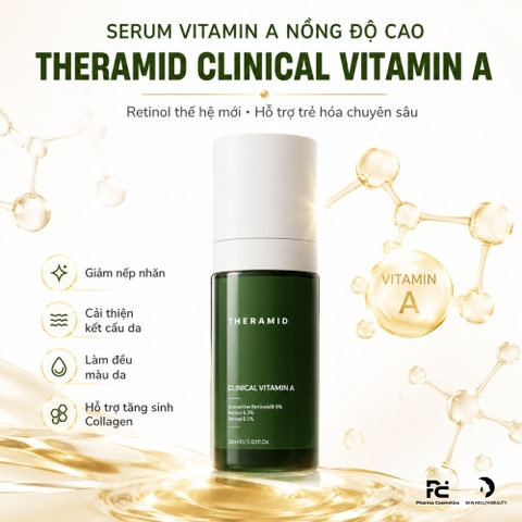 THERAMID CLINICAL VITAMIN A – Tinh Chất Chuyên Sâu Hỗ Trợ Làm Mờ Nếp Nhăn, Tăng Độ Đàn Hồi Và Nuôi Dưỡng Làn Da Tươi Trẻ