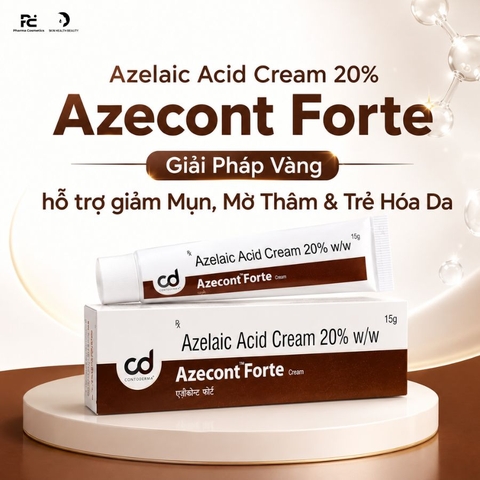 Azelaic Acid Cream 20% Azecont Forte : Giải Pháp Vàng Trị Mụn, Mờ Thâm & Trẻ Hóa Da