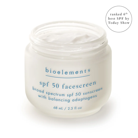 Bioelements SPF 50 Facescreen – Kem chống nắng phổ rộng SPF 50 dưỡng ẩm và hỗ trợ chống lão hóa