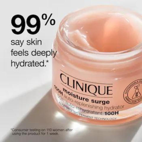 Clinique Moisture Surge™ 100H Auto-Replenishing Hydrator/ Kem cấp nước, khóa ẩm lên đến 100h cho da căng mọng, tươi sáng