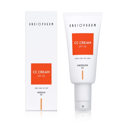 ANGIOPHARM CC-Cream SPF 30 – Kem chống nắng hiệu chỉnh màu da với 3 tông màu