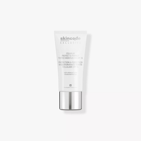 SKINCODE CELLULAR PROTECT & PERFECT TINTED MOISTURIZER SPF15 / KEM DƯỠNG CÓ MÀU TẠO NỀN TRANG ĐIỂM VÀ BẢO VỆ DA BAN NGÀY