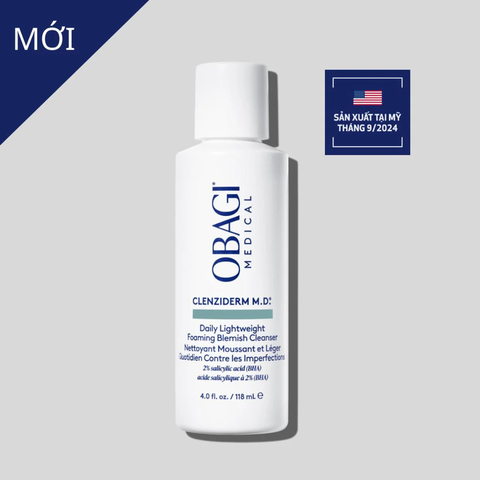 OBAGI CLENZIDERM M.D. FOAMING BLEMISH CLEANSER / SỮA RỬA MẶT TẨY TẾ BÀO CHẾT 