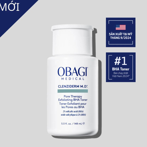 OBAGI CLENZIDERM M.D. PORE THERAPY EXFOLIATING BHA TONER / TONER LÀM SẠCH MỤN, TẨY TẾ BÀO CHẾT 