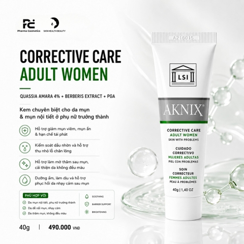 LSI AKNIX CORRECTIVE CARERE ADULT WOMEN / KEM TRỊ MỤN PHỤ NỮ 