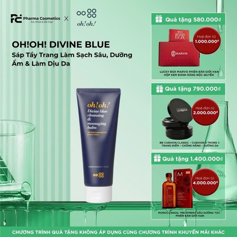 OH!OH! DIVINE BLUE CLEANSING & MASSAGING BALM: Sáp Tẩy Trang Làm Sạch Sâu, Dưỡng Ẩm & Làm Dịu Da
