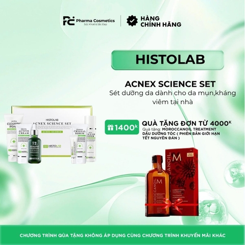 HISTOLAB ACNEX SCIENCE SET / SET DƯỠNG DA DÀNH CHO DA MỤN, KHÁNG VIÊM & GIẢM BÃ NHỜN TẠI NHÀ  