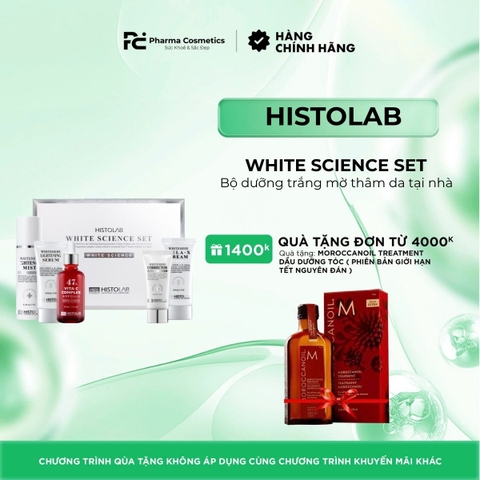 HISTOLAB WHITE SCIENCE SET / BỘ DƯỠNG TRẮNG MỜ THÂM DA TẠI NHÀ
