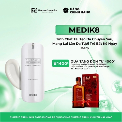 MEDIK8 r-Retinoate® Day & Night: Tinh Chất Tái Tạo Da Chuyên Sâu, Mang Lại Làn Da Tươi Trẻ Bất Kể Ngày Đêm