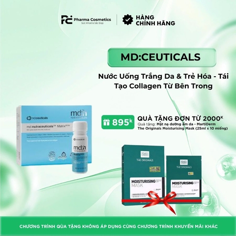 MD:NUTRACEUTICALS MATRIX WHITE: Nước Uống Trắng Da & Trẻ Hóa - Tái Tạo Collagen Từ Bên Trong