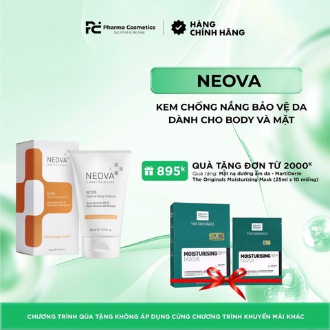 NEOVA ACTIVE OPTIMAL DEFENSE DNA REPAIR ENZYMES + ANTIOXIDANTS SPF43 / KEM CHỐNG NẮNG BẢO VỆ DA DÀNH CHO BODY VÀ MẶT