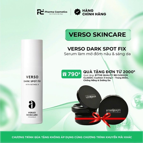 VERSO DARK SPOT FIX / KEM RETINOL 8 LÀM MỜ ĐỐM NÂU VÀ SÁNG ĐỀU MÀU DA ( THUẦN CHAY)