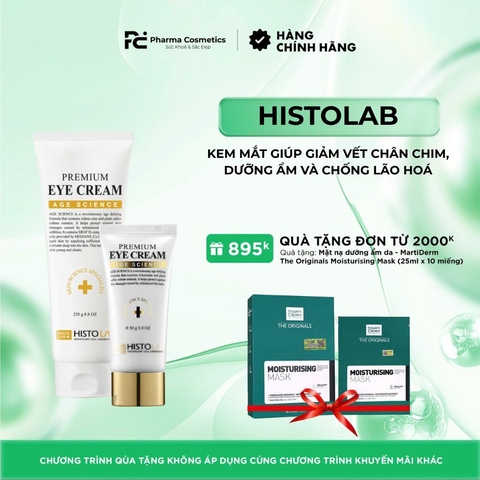 HISTOLAB PREMIUM EYE CREAM / KEM MẮT GIÚP GIẢM VẾT CHÂN CHIM, DƯỠNG ẨM VÀ CHỐNG LÃO HOÁ VÙNG DA MẮT (50g)