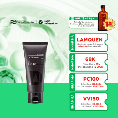DR.DIFFERENT 131 CREAM MD / KEM DƯỠNG PHỤC HỒI CHUYÊN SÂU HÀNG RÀO BẢO VỆ DA TỔN THƯƠNG CHO DA KHÔ