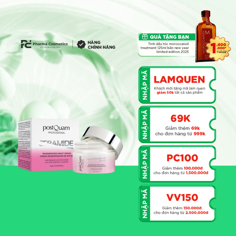 POSTQUAM CERAMIDE REGENERATING NIGHT CREAM / KEM DƯỠNG TÁI TẠO, PHỤC HỒI & TRẺ HÓA DA