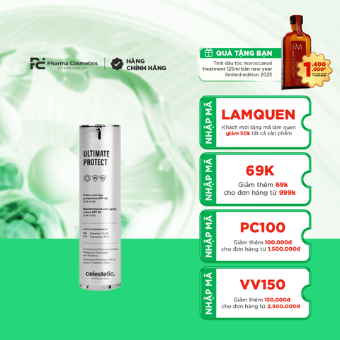 CELESTETIC ULTIMATE PROTECT / KEM CHỐNG NẮNG SÁNG DA, CHỨA TRANEXAMIC ACID 1%