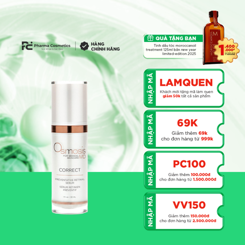 OSMOSIS MD CORRECT PREVENTATIVE RETINAL SERUM/ SERUM LÀM SĂN CHẮC VÀ TRẺ HÓA DA OSMOSIS MD CORRECT PREVENTATIVE RETINAL SERUM