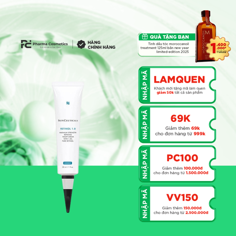 SKINCEUTICALS RETINOL 1.0: Tinh Chất Retinol Chuyên Sâu – Tái Tạo & Cải Thiện Dấu Hiệu Lão Hóa