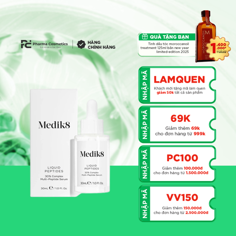 MEDIK8 LIQUID PEPTIDES 30% COMPLEX MULTI-PEPTIDE SERUM / HUYẾT THANH CHỐNG LÃO HOÁ 