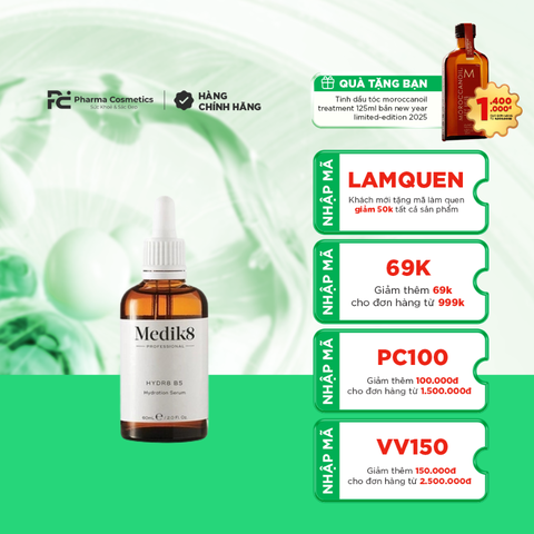 MEDIK8 HYDR8 B5™: Tinh Chất Cấp Ẩm Chuyên Sâu, Phục Hồi & Tái Tạo Làn Da 60ML
