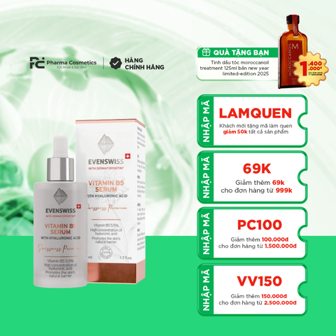 EVENSWISS VITAMIN B5 SERUM / SERUM DƯỠNG ẨM PHỤC HỒI DA