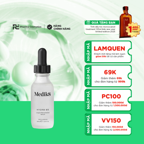 MEDIK8 HYDR8 B5™: Tinh Chất Cấp Ẩm Chuyên Sâu, Phục Hồi & Tái Tạo Làn Da 30ML