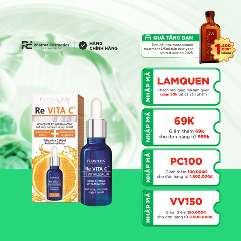 FLOSLEK RE VITA C REVITALIZATION VITAMIN CONCENTRATE / TINH CHẤT DƯỠNG TRẮNG VÀ TRẺ HÓA DA