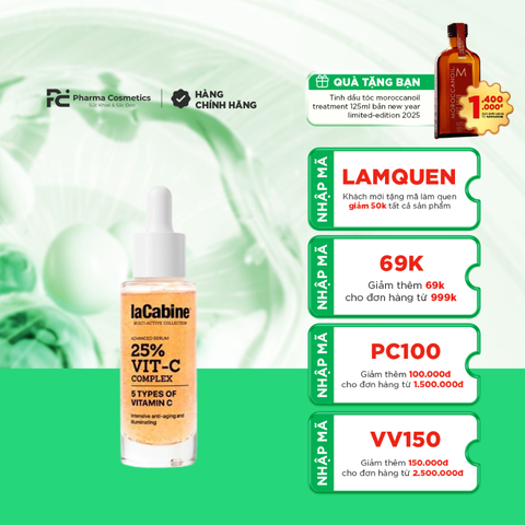 LACABINE 25% VIT-C COMPLEX 5 TUPES OF VITAMIN C / HUYẾT THANH LÀM SÁNG VÀ ĐỀU MÀU DA