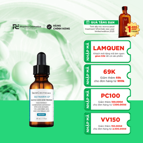 SKINCEUTICALS SILYMARIN CF: Tinh Chất Chống Oxy Hóa Chuyên Biệt Cho Da Dầu & Mụn