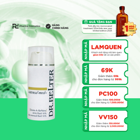 DR.BELTER DERM A RENEW AHA FLUID 10%/ KEM DƯỠNG THÚC ĐẨY CHU KỲ TÁI TẠO DA TẠI NHÀ DR.BELTER DERM A RENEW AHA FLUID 10%