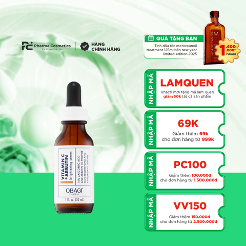 OBAGI CLINICAL VITAMIN C+ ARBUTIN BRIGHTENING SERUM/ TINH CHẤT DƯỠNG TRẮNG DA