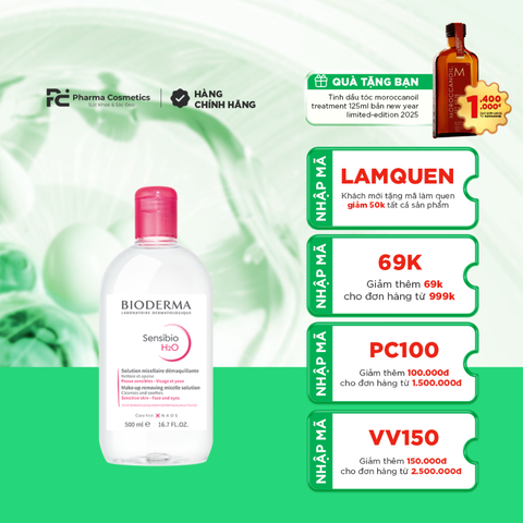 SENSIBIO H2O/DUNG DỊCH TẨY TRANG VÀ LÀM SẠCH MICELLAR (500ml)