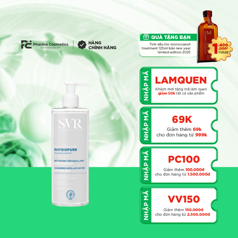 SVR PHYSIOPURE EAU MICELLAIRE 400ML/ NƯỚC TẨY TRANG
