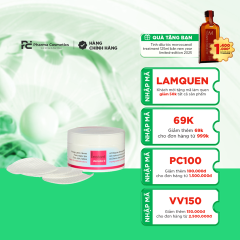 INSTANT DEMAKE XL PADS / COTTON PADS LÀM SẠCH SÂU – DỊU DA TIỆN LỢI CHO DU LỊCH