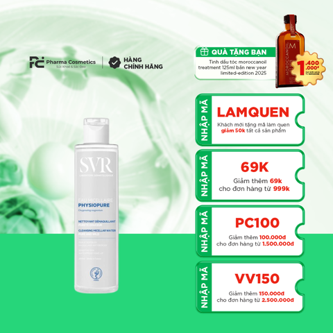 SVR PHYSIOPURE EAU MICELLAIRE 200ML/ NƯỚC TẨY TRANG