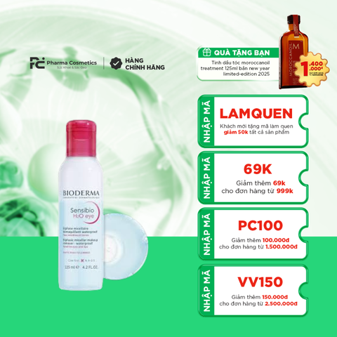 BIODERMA SENSIBIO H2O EYE / DUNG DỊCH TẨY TRANG CHUYÊN 2 LỚP