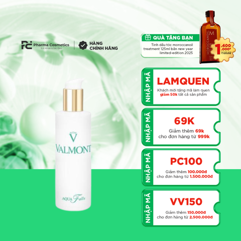 VALMONT AQUA FALLS: Nước Tẩy Trang Cấp Tốc - Dịu Nhẹ, Cân Bằng & Tươi Mới Làn Da