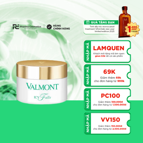 VALMONT ICY FALLS: Gel Tẩy Trang Tươi Mát - Làm Sạch Sâu & Cân Bằng Vi Sinh Cho Làn Da Rạng Rỡ